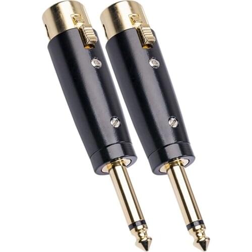 LZ1167G 6.35 Mono Male to XLR Female Audio Adapter Suitable for Guitar, Mixer, Microphone Connection
