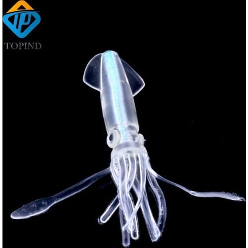 TOPIND 5 sets Octupus squid jig fishing soft bait lure with Color Tube Silicone winter ice carp fishing baits accessories tackle