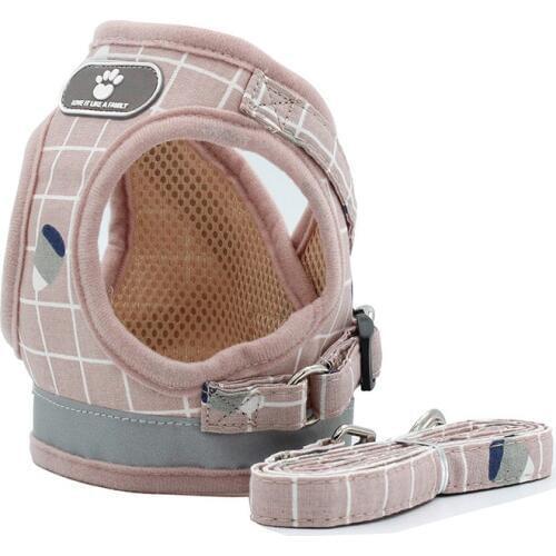 Adjustable Soft Breathable Dog Cat Control dog Harness Nylon Mesh Vest harness for Pet puppy collar Chest Strap Pet Supplies 35