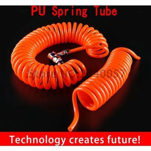 6/9/12/15M Air Compressor Hose Polyurethane PU 8*5mm Pipe with/without Connector pp20 High-pressure Pneumatic Spring Tube