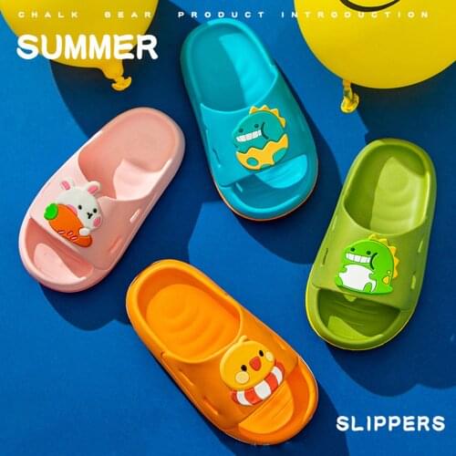 Kids Slippers Baby Boys Girls Cartoon Slides Slippers Shower Bathroom Slipper EVA Sandals Indoor Children Cartoon Sandals