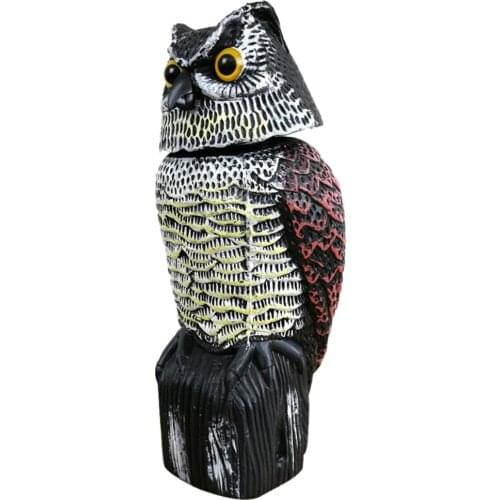 Cute Rotating Head Owl Bird Repellent Bird Pest Control Scarecrow Garden Courtyard Decoration Adornment Simulation