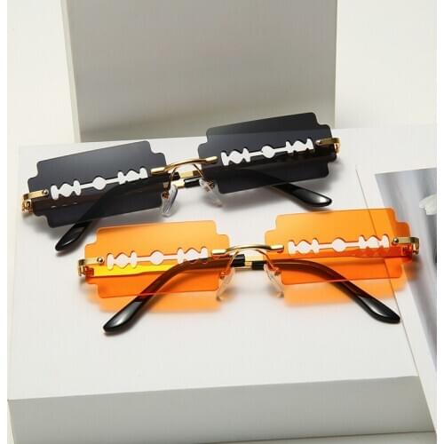 Rectangle Sunglasses Metal Frame Fashion Small Retro Shades Sun Glasses Eyewear for Men Women Sun Glasses UV400