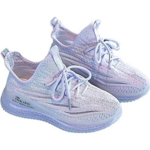 Girls' sports shoes 2021 spring and autumn new childrens breathable mesh coconut Shoes Boys' soft soled casual shoes