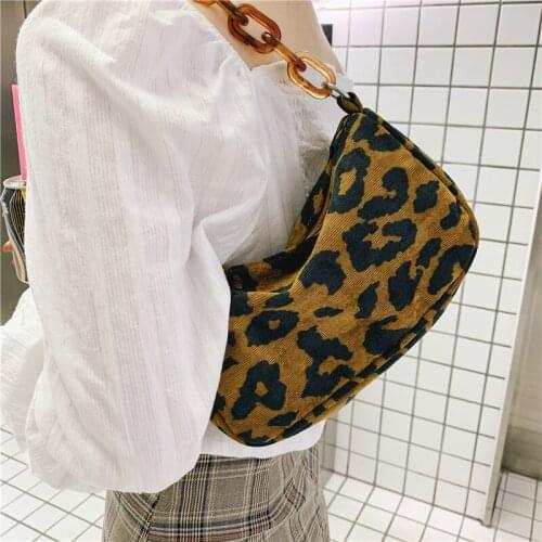 Leopard Zebra Pattern Acrylic Chain Small PU Leather Shoulder Bags For Women 2021 Branded Handbags Womens Trend Hand Bags