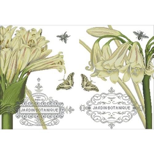 Erlian-Lily Story patterns Counted Cross Stitch 11CT 14CT 18CT DIY Cross Stitch Kits Embroidery Needlework Sets home decor