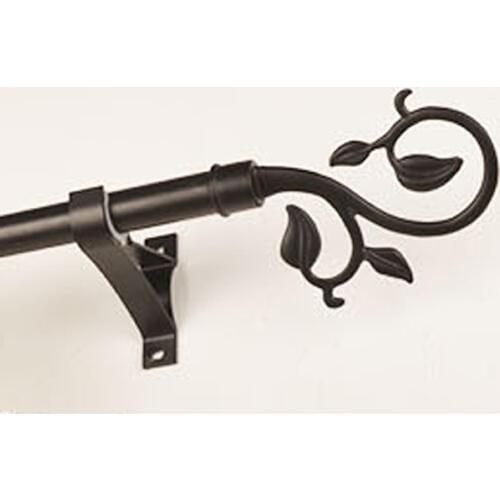 High quality good loading capacity durable 22mm(7/8inch) dia. single curtain high density Aluminum rod set metal leaf finials