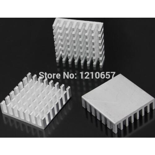 100pieces lot Wholesale 28x28x8mm Aluminum Heatsink Heatsink Sliver Cooling Chipset IC LED