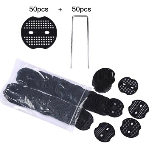 100 Packs U-shaped Ground Nail Nails Home Garden Stakes Durable Weed-proof Weeding Cloth Fabric Cover Greenhouse Carpet