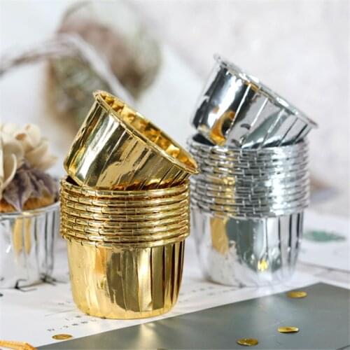 2021 New Gold Cupcake Wrapper Holder Cake Cup Kitchen Accessories Baking Tool Cake Decorations Tools Muffin Wrapper Paper
