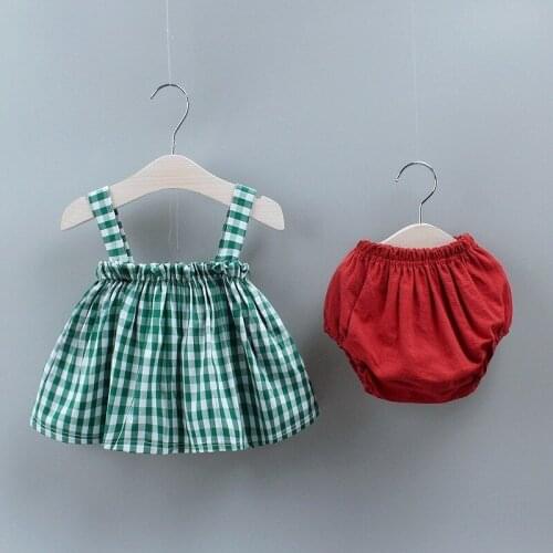 2021 Newborn Baby Girls Clothes Sleeveless Dress+shorts Toddler Girls Clothing Sets Summer Baby Clothes Roupas Infantis Menina