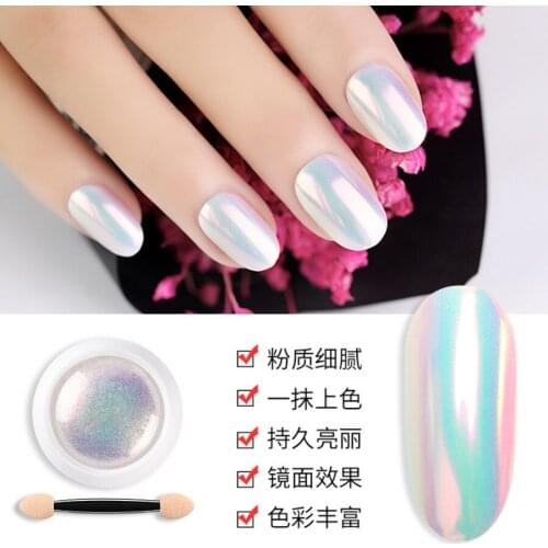500pcs Pearl Shell Shimmer Mermaid Nail Polish Neon Flashing Nail Polish Glitter Powder Paint Dust Decorative Powder