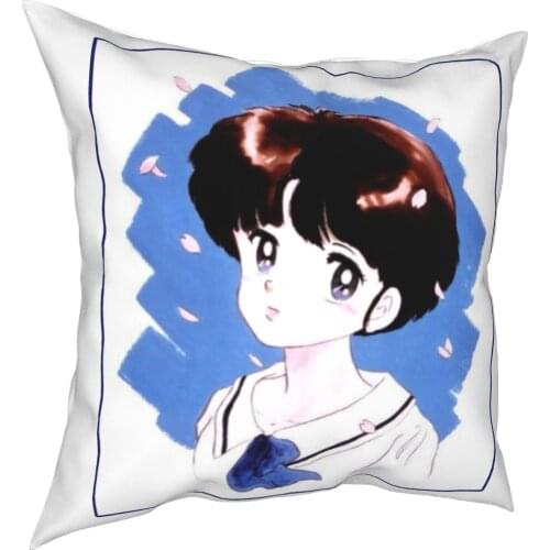 Akane Tendo Ranma 1/2 Pillowcase Printed Polyester Cushion Cover Decor Special Edition Pillow Case Cover Bedroom Zipper 40X40cm