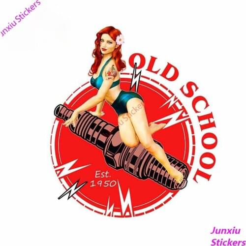 Old School Car Stickers Anime Decal Waterproof Sunscreen for VAN RV Bumper Window Trunk Scratch-Proof 3D Decoration PVC13x13cm