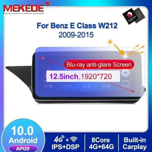 Android 10.0 1920*720 4G+64G 4G LTE Car GPS Navigation Multimedia Player for Mercedes Benz E Class W212 E200 E230 E260 2009-2015