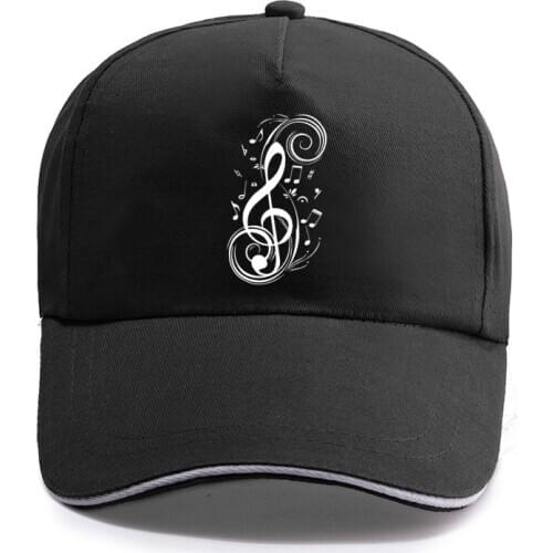 New Musical Note Music Funny Print Baseball Cap Unisex Women Men Casual Cotton Hat Snapback Hats Trucker Caps Sun-Hats