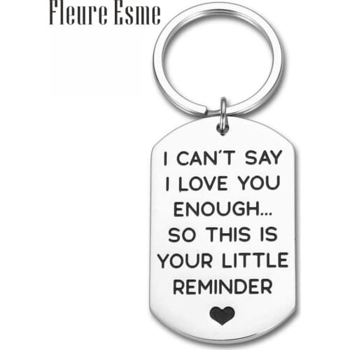 Valentines Day Gift Boyfriend Girlfriend Keychain I Love You Enough Husband Wife Anniversary Birthday Wedding Gift for Friend