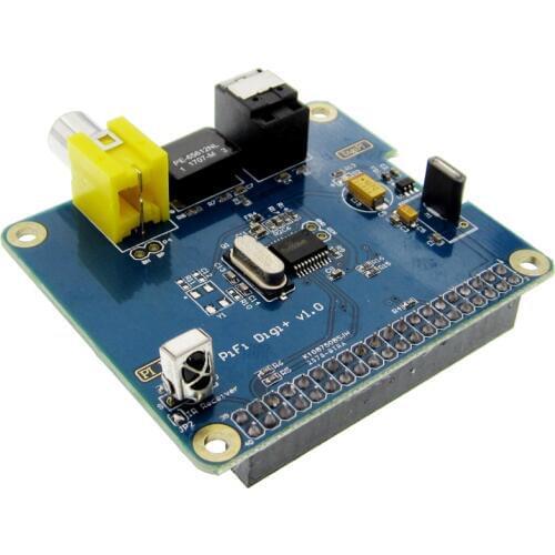 HIFI DiGi+ Plus Digital Sound Card I2S SPDIF Optical Fiber for Raspberry pi 3 Model B 2B 2 B 3B B+ A+ Zero