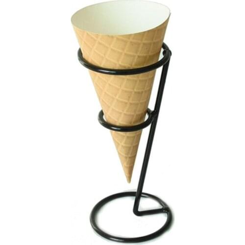 Black Iron Ice Cream Holder Cupcake Cones Stand Rack Display Snow Cones Sushi Hand Rolls Popcorn