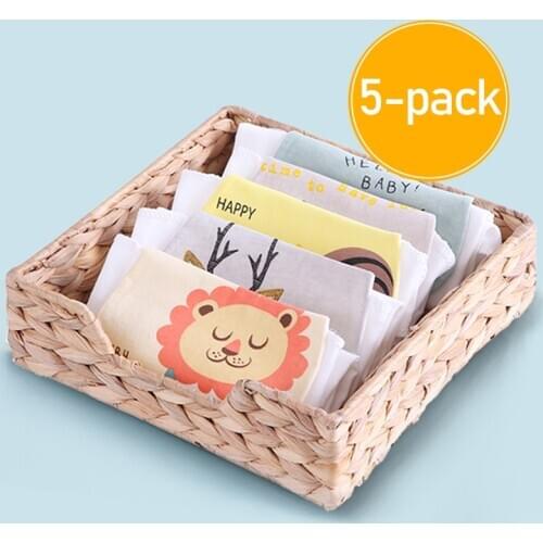 Baby Sweat-absorbent Towel Baby Cotton Gauze Kindergarten Pad Back Towel All Middle and Big Children Sweat Towel 0-6 years old