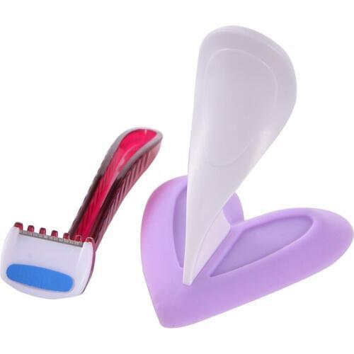 Intimate Shaping Tool Epilator Mini Pubic Hair Shaving Template Sex Toys for Women Secret Bikini Privates Shaving Stencil Razor