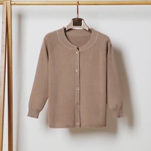 Queechalle Cardigan Ladies 2020 Spring O-neck Long Sleeve Loose Knitting Cardigan Sweater Women Large Coat Casual Jacket Female