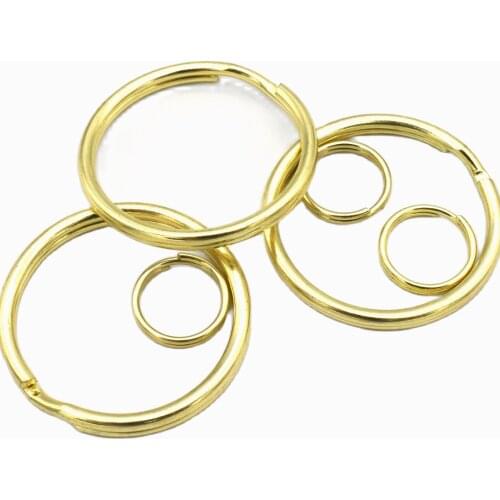 100pcs Key Ring Jump Ring Split Ring Key Chain Round Ring Light Gold Iron 10/25mm DIY Accessories Charm Jewelry Purse Hardware