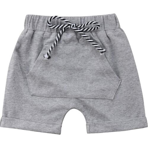 Summer Toddler Baby Boy Girl Black Gray Casual Cotton Shorts Pants Harem Multicolor
