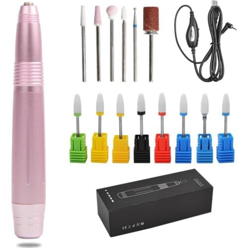 18000 RPM Electric Manicure Machine Set Portable Electric Polishing Nail Drill Bites Tools Kit for Pedicure Nailfile Equipment