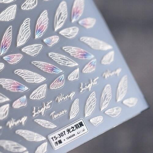 5D embossed nail stickers frosted thin transparent three-dimensional embossed stickers