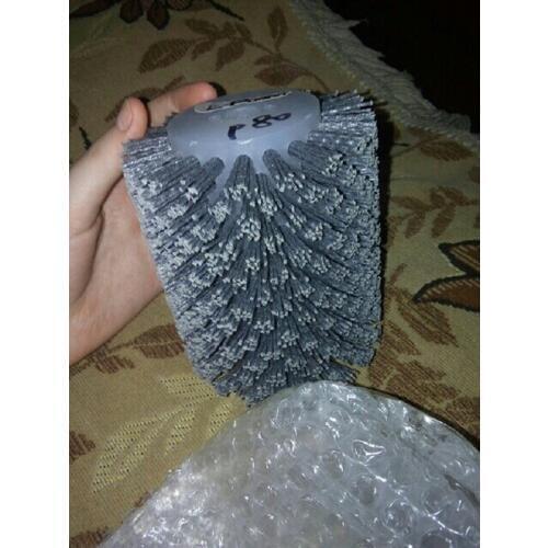 New 1pcs 120*100*13mm Nylon Wire Wheel Brush Abrasives Wire Brush Wheel for 9741 Wheel Sander Wooden Furniture Polishing