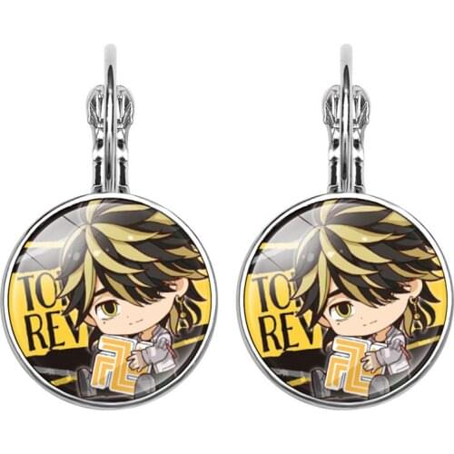 New Tokyo Swastika Avengers French Ear Hooks Tokyo Revengers Time Gem Earrings Earrings