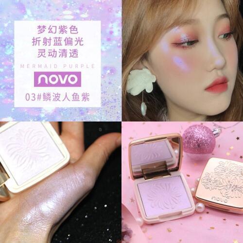Novo highlighter powder cake stereo brighten skin color trim tray silhouette Pearl champagne nasal shadow beginners