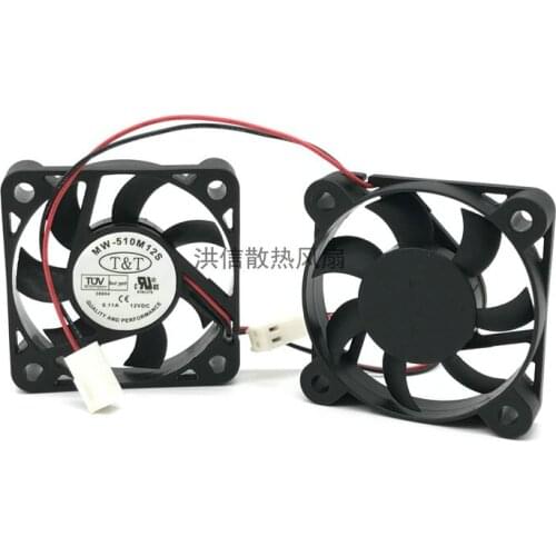 New T & T 5010 mw-510m12s DC12V 0.11A 5cm 50 * 50 * 10mm silent fan