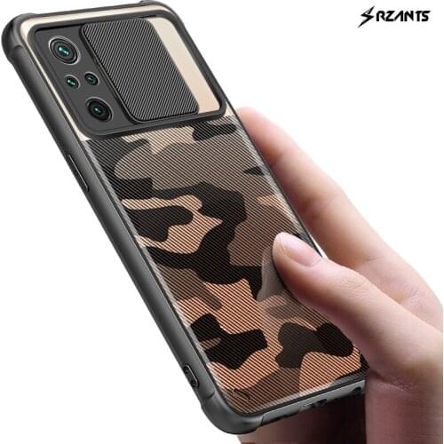 For Redmi Note 10 Pro Case Camouflage Lens Shockproof Crystal Clear Slide Camera Protection Cover For Redmi Note 10 4G Rzants