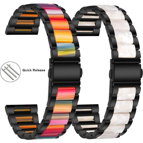 20mm 22mm Luxury stainless steel watch strap for samsung galaxy watch 4 band correa galaxy active 2 gear s3 bracelet for 22mm