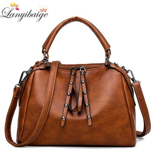 New Luxury Handbags Women Bags Designer Pu Leather Brand Vintage Shoulder Crossbody Bags for Women 2021 New Lady Tote Bag Sac