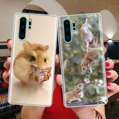 Cute Lovely Pet Hamster Silicon Phone Case For Huawei Honor 10 9 20 Lite Y5 Y6 Y7 Y9 9X 8X 8S 8A 7X 7A 7S Pro + 10i20i Coque