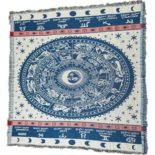 Vintage Constellation Table Cloth Professional Astrology Tarot Divination Card Tablecloth Home Wall Desk Cover Decor