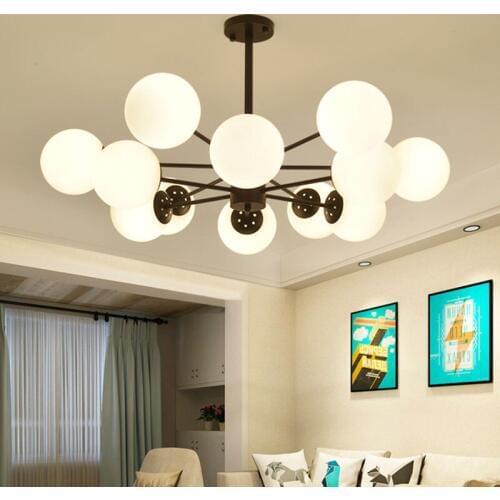 Modern Chandelier Molecule Magic Bean Chandelier Blue Glass For Parlor Bedroom Art Hotel Home Lighting Suspension LED Lamp G332