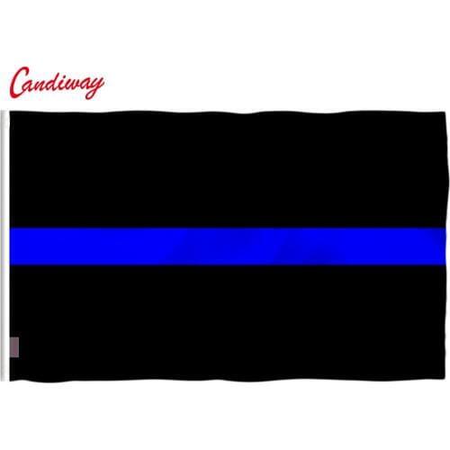 USA American Flag THIN BLUE LINE POLICE GARDEN FLAG Police 3x5 Foot Law heroes