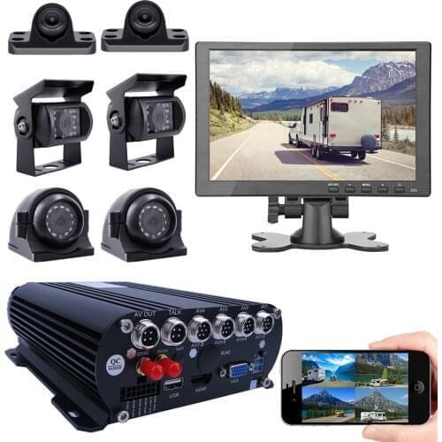 8CH 1080P 4G GPS HDD Mobile Vehicle Car DVR Video Recorder Kit SONY IP69 Rear Side Front 2MP IR Camera for Truck Van Bus RV