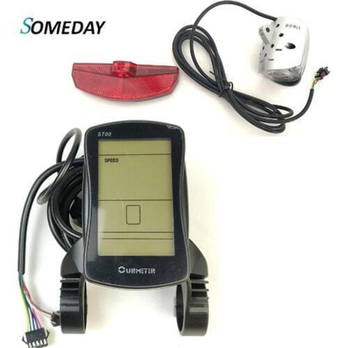 SOMEDAY Electric bicycle parts S700 LCD DIsplay with Front Light and Rear Light for Ebike