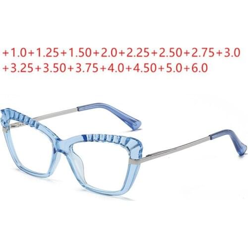 Ladies Stylish Cateye Reading Glasses Spring Hinge Readers for Women