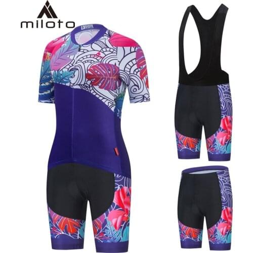 Miloto short Cycling jersey sets women summer breathable Ropa Ciclismo Mujer Short Sleeve Mtb Road Bike suits Maillot Ciclismo