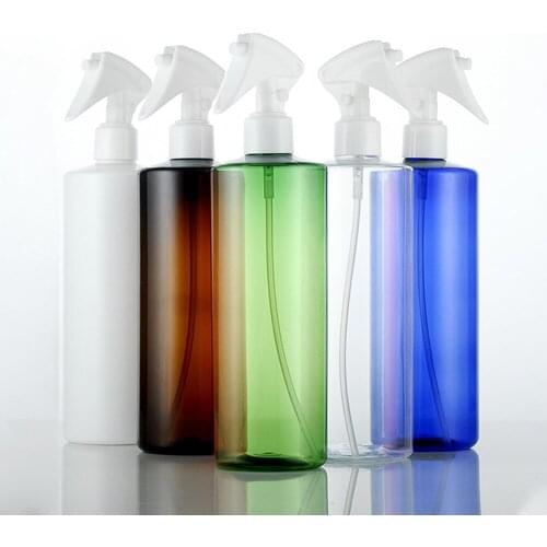 1PC 500ML Spray Bottle Amber PET Spray Empty Bottles Trigger Sprayer Essential Oils Perfume Refillable Bottle For Traveling