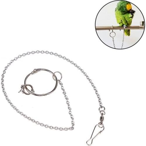 1pc Pet Parrot Birds Leg Ring Stainless Steel Ankle Foot Stand Chain Outdoor Flying Training Accessories Bird Supplies #5#7#8