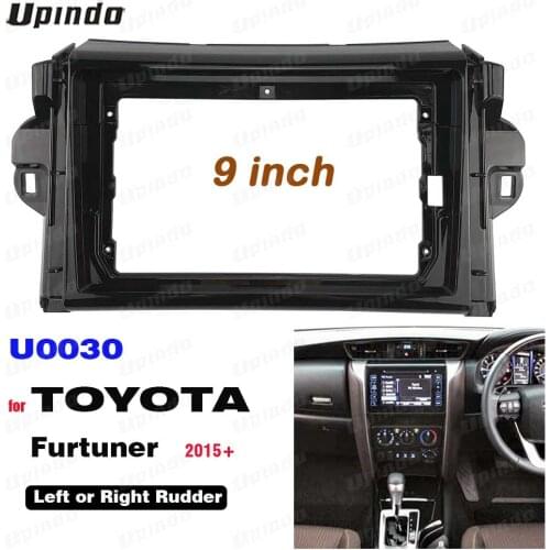 2 Din 9 Inchs Top Quality Car Radio Fascia Panel for Toyota Fortuner 2015-2018 Stereo Dash CD Frame Trim Installation Kit