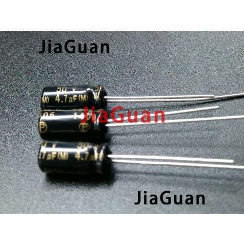 20PCS ELNA RBD 50V4.7UF 5X11MM black Non-polar 50v 4.7uf audio electrolytic capacitor CE-BP 4.7uF/50V BP 4.7uf 50v