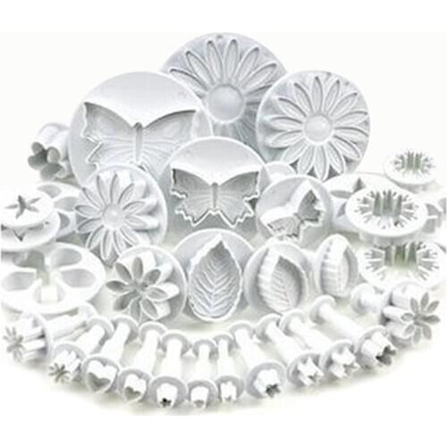 33pcs/set Sugarcraft Cake Decorating Tools Fondant Plunger Cutters Flower Sets Baking Cookie Biscuit Cake Mold